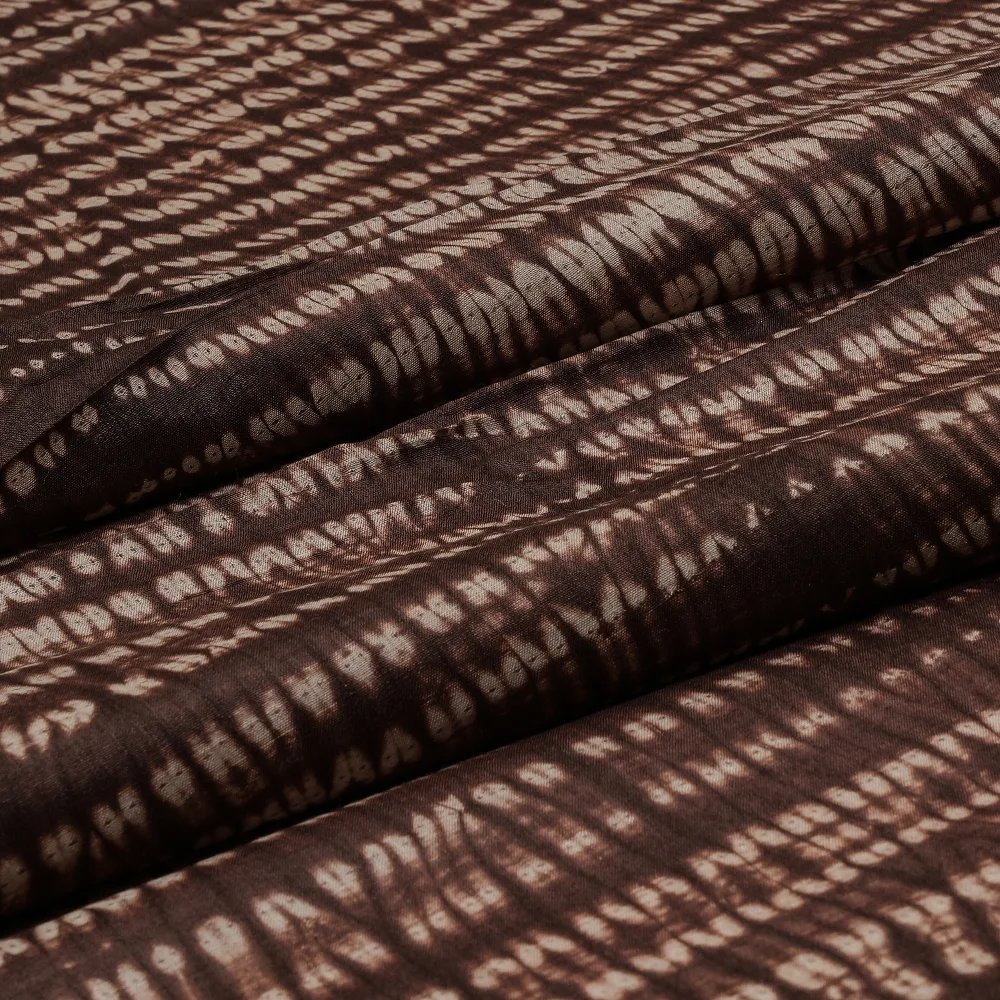 Tussar Munga Plain - Block Print